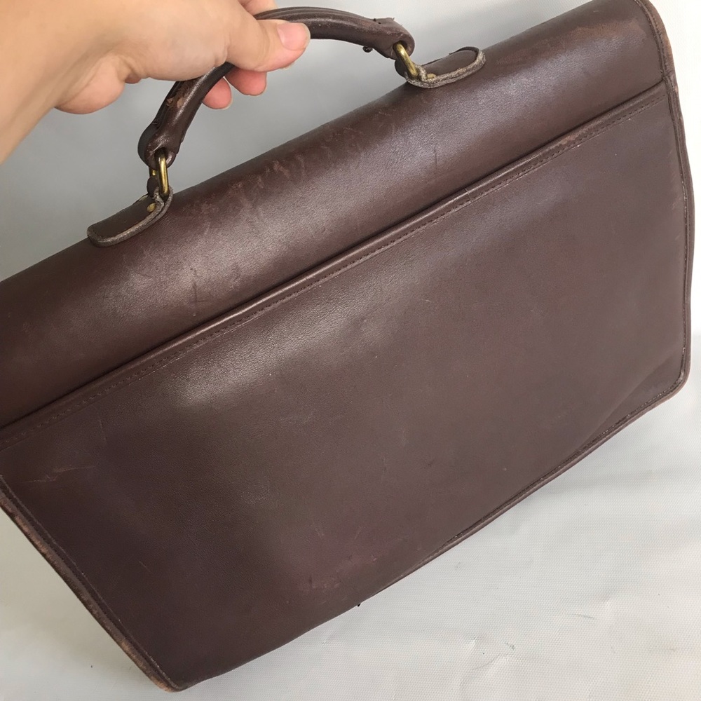 Vintage Brown Coach Leather briefcase - Picture 4 of 7